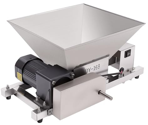 4L Molino de Frutas Eléctrico, Máquina de Trituración de Frutas y Pan, Frutas Comerciales, Pan, Trituradora de Azúcar Marrón 52*30*38cm Plata