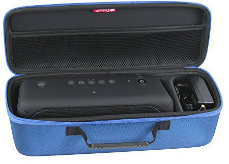 Hard EVA Travel Blue Case for Sony SRS-XB40 Powerful Portable Wireless Speaker (2017 model) - Fits the Way Charger by Hermitshell