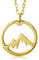 VIASOUL® Halskette Berge I Die Berge Kette für Damen aus 925er Silber I Mit 585er Gold überzogen I Die Original Mountain Love Kette (Gold)