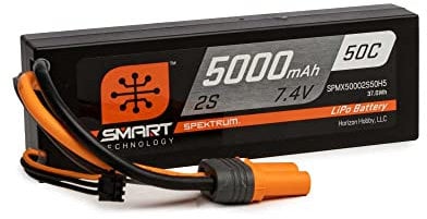 Spektrum 5000mAh 2S 7.4V 50C Smart LiPo Hardcase IC5 (SPMX50002S50H5)