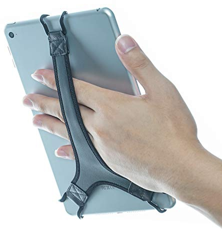 WANPOOL Tablet Grip - Black, Compatible with Fire 7, HD 8, iPad mini, Galaxy Tab S 8.4, 2, 3, 4, 7.7