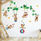 decalmile Wandtattoo Affen auf Baum Reben Wandsticker Tiere Zirkus Kinderzimmer Wandaufkleber Babyzimmer Schlafzimmer Wohnzimmer Wanddeko