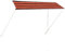 vidaXL Markise, Klemmmarkise Einziehbar, Sonnenschutz für Fenster Terrasse Balkon, Balkonmarkise Fallarmmarkise Fenstermarkise, 350×150cm Orange Braun