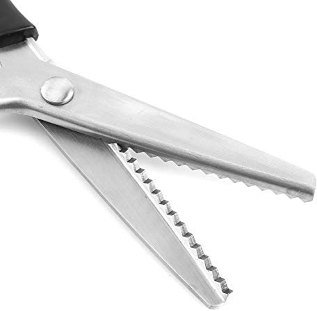 Multifunktionale Schere Schneiderei Scheren Zick-Zack-Schere Edelstahl-Schneiderschere mit scharfem Dreieckskantenschnitt zum Nähen von Schneiderhandwerk(5mm)