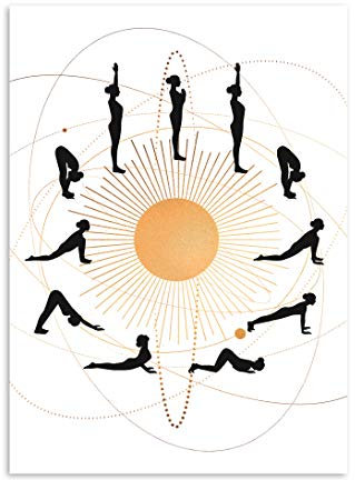 Nastami Poster YOGA Sonnengruß DIN A3 Yoga Geschenk