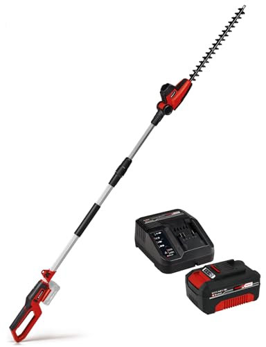 Einhell Akku-Teleskop-Heckenschere GC-HH 18/45 Li T-Solo Power X-Change (Lithium-Ionen, Hauptgriff drehbar, Metallgetriebe, Motorkopf 7-fach neigbar, ohne Akku und Ladegerät)