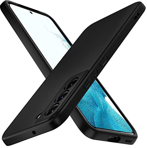 iVoler Cover in Silicone per Samsung Galaxy S22 5G con Protezione Della Fotocamera, Ultra Sottile Custodia in TPU Morbida Anti-Graffio Antiurto Protettiva Case, Nero