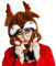 TheStriven Santa Cap Plüsch Hut Damen Tier Ohr mit Beweglichen Ohren Lustiger Plüschhut Elchmütze Das Sich bewegen Kann Schneemann für Weihnachts Mütze Weihnachten Partyhut (C)