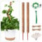 Bmnz 2 Stück 70CM Monstera Rankhilfe Moosstab Pflanzstab mit 4 Pflanzenetikett aus Holz,Rankhilfe Zimmerpflanzen,10 Kabelbinder,4 m Jute Schnur und 20M Rolled Wire