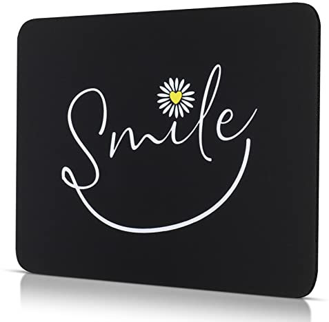 CHUQING Mousepad Klein - 240 x 200 mm Mauspad mit Motiv rutschfest Mouse Pad Schwarz