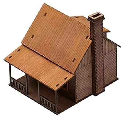 LOVIVER 1:72 Gebäudemodellbausätze, Landschaftszubehör, DIY-Handwerk, Haus, Puzzle, Landschaft, Baumaterialien für Diorama, Sandtisch, Zubehör, Dekorszene, Stil a