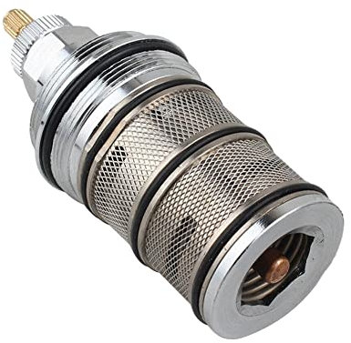 Thermostatic Valve Spool, Brass Bathroom Faucet Hot and Cold Water Cartridge GP0000250 Fitting Thermostatic Shower Mixer Valve Core for Faucet Shower Mixer