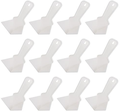 QUARKZMAN 12pz Spatola Angolare Interna 4 Pollici in Plastica per Angoli di Cartongesso, Ideale per Stuccare Carta Parati, Bianco