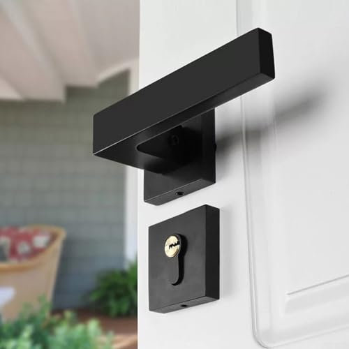ZYWUOY Set di maniglie per porte, moderne per interni della camera da letto, design elegante, serrature di sicurezza per camera da letto e bagno