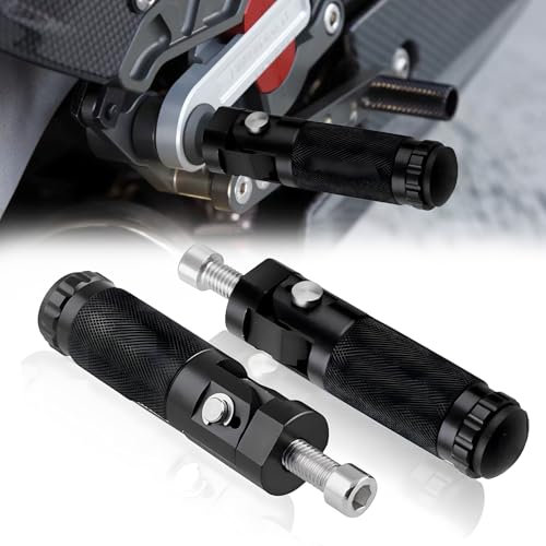1 Paire Repose Pieds de Moto,Pédales en Aluminium pour Voiture Électrique,Repose-Pieds Moto,Paire de Moto Repose en Aluminium,Compatible avec 8mmVerrouiller,Pédales de Moto pour les passionnés de moto
