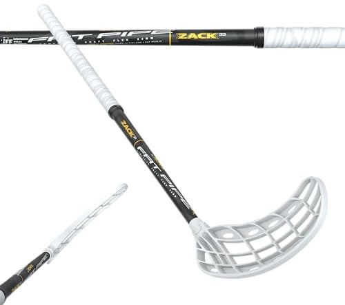 FAT PIPE Floorball Schläger Unihockey Stock Zack 33 ORC - Black White - IFF Zertifiziert, mit ORC Schaufel/Kelle