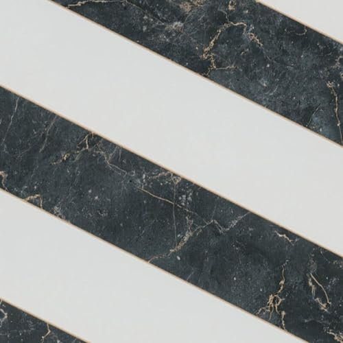 YöL Living Marble Stripes Wallpaper - Geometric Bold - Elegant Modern - Black Gold Creme - Paste The Wall Vinyl