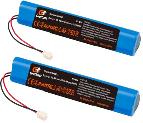 2Pacs Batterie de Rechange 10.8V 4500mAh NI-MH pour volet Roulant Velux 846933 946930 946933 et entraînement de volet Roulant Velux, Volets roulants solaires, Solaire SSL, fenêtre Solaire Velux