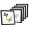 EUGAD Lot de 5 Cadre Photo en Bois 20x20cm, Style 3D Cadre de Boîte d'Ombre Profonde pour Objets jusqu'à 1,5cm, Galerie Photos Décoration Murale avec Passe-Partout vitre en Verre, Noir