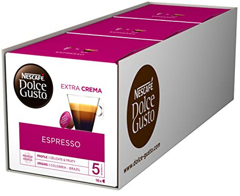 NESCAFÉ DOLCE GUSTO Espresso Arabica 100% - Capsules Compatibles Machine à Expresso - 48 Unités de 50 ml - Végétarien - Torréfié - America du Sud