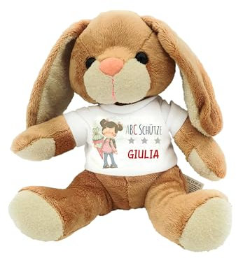 Kilala Hase Kuscheltier für die Zuckertüte Schultüte mit Wunschname Hase Topping für die Schultüte (Mädchen)