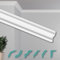 HEXIMO Corniches de Plafond Modernes en Polystyrène XPS Blanc, 2 Mètres Moulures en Polystyrène Moulures Décoratives Angles (30 mètres ZG33)