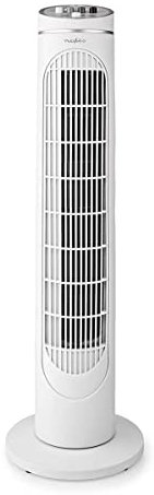 Nedis FNTR14GWT40 Turmventilator | Höhe: 760 mm | 3-Geschwindigkeitsstufen | Oszillation | 45 W | Abschalt-Timer | Weiss