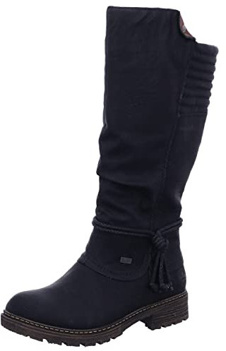 Rieker Z4776, Stivali Alti Donna, Nero, 42 EU