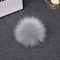 HEIYE 5Pcs Kunstfell Bommel Mit Druckknopf Pelzbommel Pompon Kunstfell Pompon Bommel Für Mütze Fell Fluffy Pompoms Ball Für Damen Und Mädchen Tasche Mützen Anhängern Dekoration (Gray)