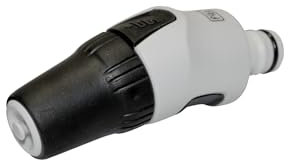 FITT Lancia Ergonomica e Compatta per Tubo da Giardino con Cono a Getto Continuo Regolabile, Colore Grigio