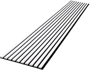 Wandverkleidung | Lamellenverkleidung | Akustikpaneel | Wandpaneele auf filz | Akustikfilz | Lamellenwand | Lamellen dekor | Weiß | 270cm Hoch | 45cm Breit |