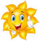 Aufkleber Smile Sonne 11 cm I Selbstklebend UV-Schutz Witterungsbeständig I Koffer Wohnwagen Wohnmobil Lustig Gute Laune Sommer I Kfz734