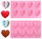 Love Heart Silicone Mold 8 Cavity 3D Diamond Heart Mould, Chocolate Silicone Dessert Moulds for Wax Melts Ice Cube Soap Cake Dessert DIY Tools