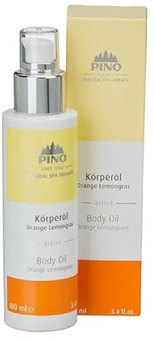 Pino Körperöl | Orange Lemongras | 100% Naturrein | Mit Orangen- und Lemongrasöl | Made in Germany | 2 x 100 ml