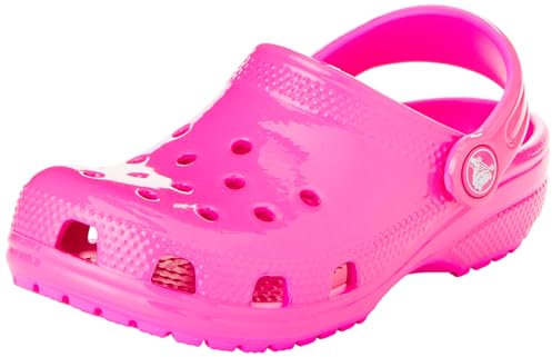 Crocs Unisex Kinder Classic Neon Highlighter Clog K Clog, Pink Crush, 34/35 EU