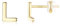 TINGN Mutter Tochter Geschenk - Ohrstecker Ohrringe Silber 925 Gold Mädchen Damen, L Buchstaben Medizinische Ohrringe Gold Modeschmuck für Enkelin Nichte Tochter Schwester Kleine