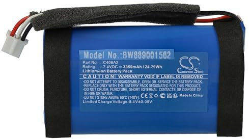 vhbw Batería Compatible con Marshall 1001908, 1005696, EMBERTON Altavoces, Cajas acústicas (3350 mAh, 7,4 V, Li-Ion)
