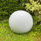 IDEALIST Garden Ornaments Outdoor 25cm Decorative Ball | Zen Garden | Swimming Pool | House Entrance | Patio | Ribbed White Reinforced Stone Ball with Flat Base 5.5lbs