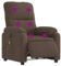 vidaXL Massagesessel, Sessel Elektrisch, Relaxsessel mit Liegefunktion Vibrationsfunktion, Fernsehsessel Liegesessel, Braun Mikrofasergewebe