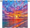 ANHOPE Sonnenuntergang Ozean Strand Gardinen Blickdichte mit Ösen Weich Thermo Vorhänge Blackout Curtain Vorhang Wohnzimmer Schlafzimmer Verdunklungsvorhänge 2er Set H 160 x B 132 cm