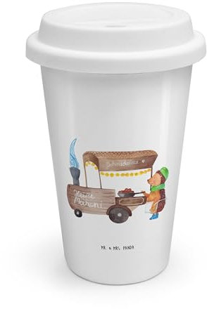 Mr. & Mrs. Panda To Go Becher Igel Maronen - Geschenk, Kaffee to go Becher, Thermobecher Kaffee, Becher to go, Duft, Thermobecher to go,