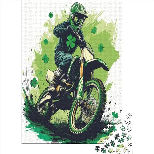 Kreuz-Country Motorrad Puzzles1000 Teile, Puzzle Für Erwachsene, GesKükenlichkeitsspiel Für Die Ganze Familie, Klassische Puzzle,Geburtstagsgeschenk Erwachsenen Puzzlespiel Puzzel 1000pcs (75x50cm)