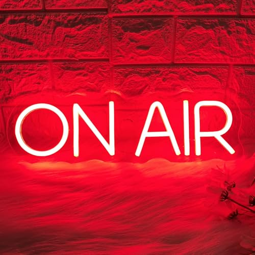 On Air Neonschild für Twitch, Tiktok, Youtube Streamer/Gamers - Live Streaming/Recording Light Sign - Red Cool Led Schilder für Studio, Wand, Schlafzimmer, Spielzimmer Dekor