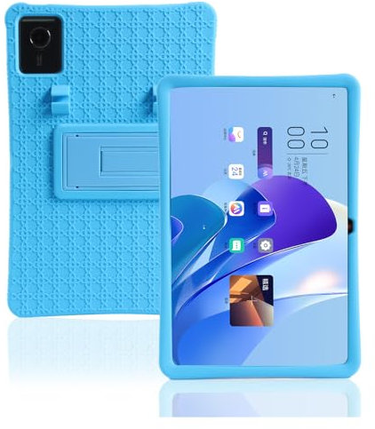 INSOLKIDON Compatibile Con Lenovo Chromebook Duet 11 (11M889)/EDU G2/GEN9 2024 Tablet Custodia protettiva in Silicone Cover Con Funzione di Supporto (Blue)