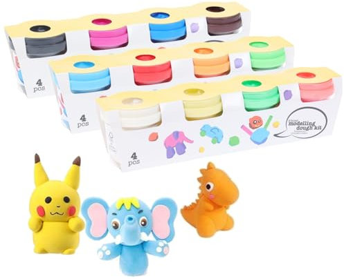 Envenzo Play Clay for Kids Modelling Clay Kits with Tools for DIY Non-Toxic Colourful Dough Arts and Crafts Kits for Boys & Girls by Envenzo (4)
