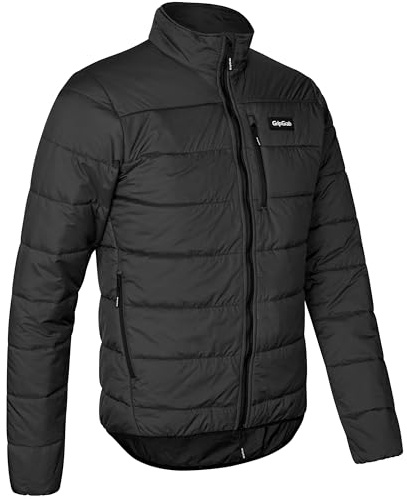 GripGrab EXPLR Fahrrad Isolationsjacke Herren Winter Fahrradjacke PrimaLoft | Winddichte Thermo Pufferjacke für Bikepacking und Gravel Bike, mit 2-Wege-Reißverschluss und reflektierenden Details