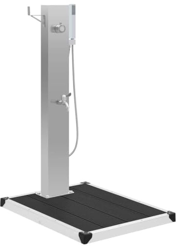 Cervaline Douche d'extérieur avec Receveur de Douche WPC Acier Inoxydable,Maison & Jardin,Piscine & Spa,Accessoires pour piscines & spas,18.1 kg-3051292