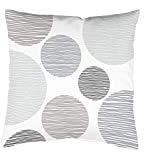 HOME WOHNIDEEN Kissenhülle Digitaldruck Borden 066502-0301 H x B 40 x 40 cm Grau