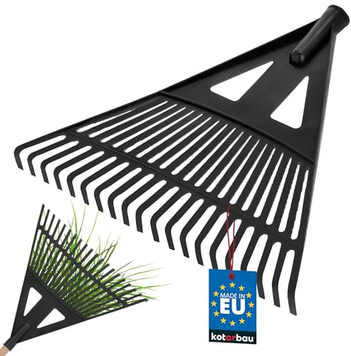 KOTARBAU® Scopa per Foglie 435 mm Robusta Rastrello in Plastica Rastrellini Nero Senza Manico Utensili da Giardinaggio Accessori da Giardino Strumenti per il Giardinaggio