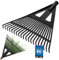KOTARBAU® Rastrillo de plástico Resistente, 435 mm, Rastrillo de Hojas, Rastrillo de Abanico, Rastrillo de jardín, Sin Mango, Rastrillo Triangular Cabezal, Rastrillo para césped, Rastrillo Ancho
